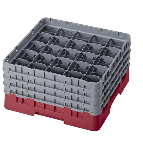 Cambro 25S800416 Camrack Glass Rack With (4) Soft Gray Extenders - 2 Cases
