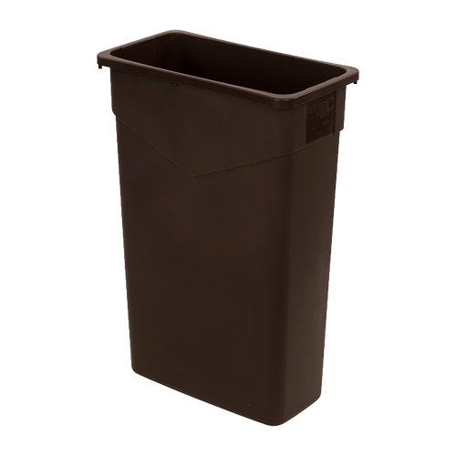 Carlisle 34202369 23 Gallon Polyethylene Brown Trimline Waste Container