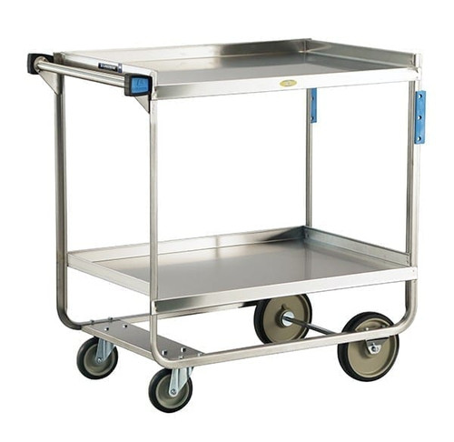 Lakeside 743 38.63" W Stainless Steel U-Shaped Frame Solid 2 Shelves Utility Cart