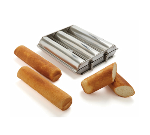 Matfer Bourgeat 341713 11.75" Stainless Steel Triple Bread Mold