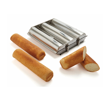 Matfer Bourgeat 341713 11.75" Stainless Steel Triple Bread Mold