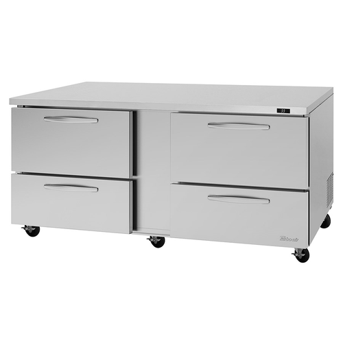 Turbo Air PUR-72-D4-N 72.63"W Two-Section Reach-In PRO Series Undercounter Refrigerator