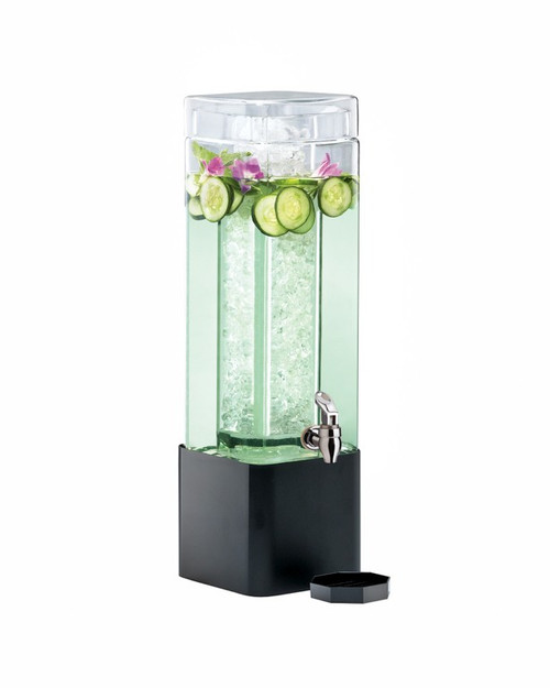 Cal-Mil 1112-3-13 3 Gallon Black Mission Beverage Dispenser Metal Square