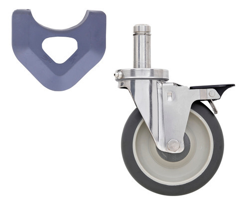 Metro 5MPBXGSA Stainless Steel Cart-Washable Stem Caster Brake Flat 300 Lbs. Capacity