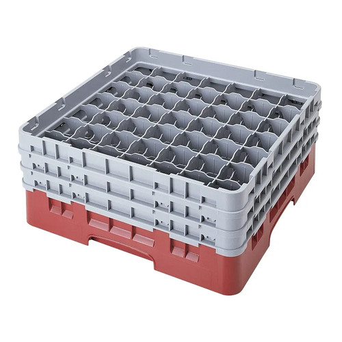 Cambro 49S638416 Camrack Glass Rack With (3) Soft Gray Extenders - 3 Cases