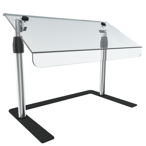 Vollrath MB24 24"W Stainless Poles Mobile Countertop Breathguard