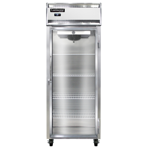 Continental Refrigerator 1RENSAGD 28.5" W One-Section Glass Door Reach-In Extra-Wide Refrigerator