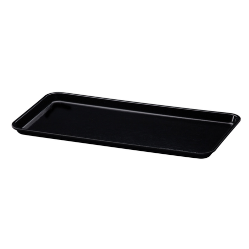 Cambro 918MT110 8-11/16" x 18" x 13/16" Black Rectangular Fiberglass Market Display Tray
