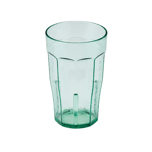 Cambro LT14427 14 Oz. Spanish Green SAN Plastic Hammered Texture Laguna Tumbler - 36/Case