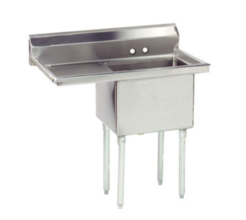 Advance Tabco FE-1-1812-18L-X 38.5" W 18 Gauge Galvanized Special Value Fabricated Sink