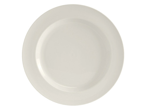 Tuxton AMU-007 10-5/8" Ceramic Pearl White Round Plate (1 Dozen)