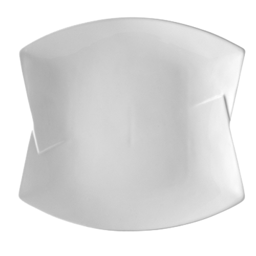 CAC China BTF-16 Super White Porcelain Rectangular Butterfly Plate (1 Dozen)