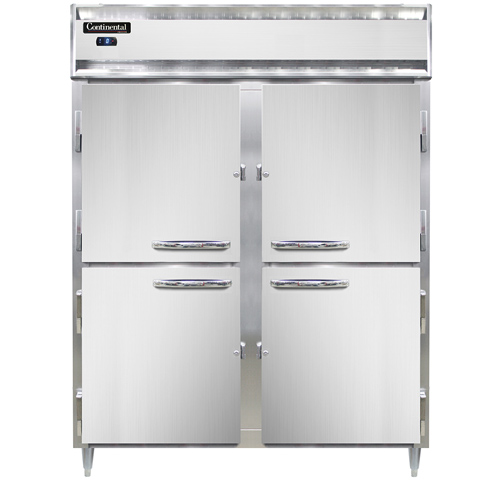 Continental Refrigerator DL2FES-HD 57" W Two-Section Solid Door Reach-In Designer Line Wide Freezer - 115 Volts