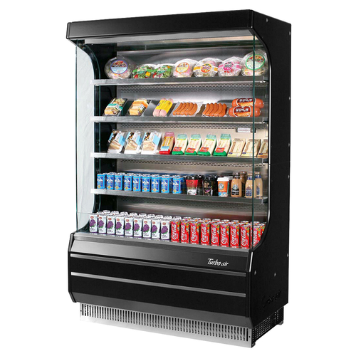 Turbo Air TOM-50W(B)-N 50.88" W Stainless Steel Open Front Vertical Open Display Merchandiser - 115 Volts