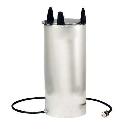 Lakeside 601025 Easy-Glide 10.13" Dia. Round Stainless Steel 1-Tube Heated Shielded Dish Dispenser