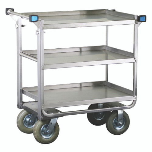 Lakeside 155046 41.5" W x 41.75" H 18 Gauge Stainless Steel Construction Multi-Terrain Mobility Cart