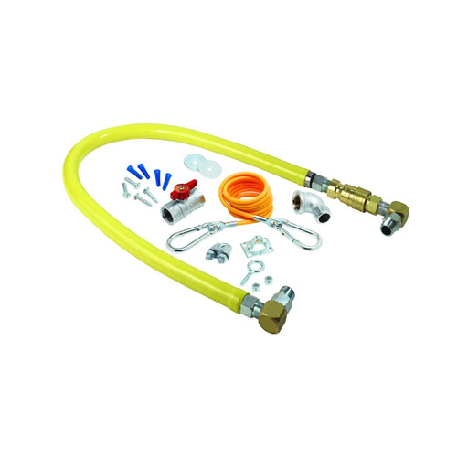 T&S Brass HG-4D-36SK Safe-T-Link Gas Connector Kit 0.75" Connection 36"
