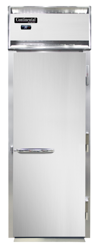 Continental Refrigerator D1RINSS-E 35.25" W One-Section Solid Door Roll-In Designer Line Extra-High Refrigerator