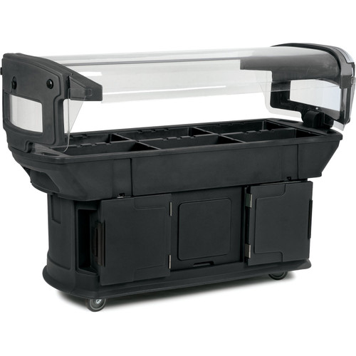 Carlisle 771103 93"W x 48-1/4"D x 54-1/2"H Black Insulated Maximizer Food Bar
