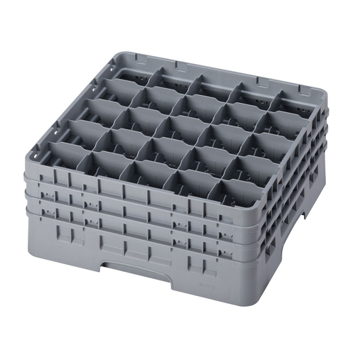 Cambro 25S738151 Camrack Glass Rack With (3) Soft Gray Extenders - 3 Cases