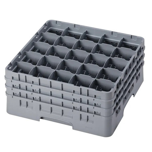 Cambro 25S738151 Camrack Glass Rack With (3) Soft Gray Extenders - 3 Cases