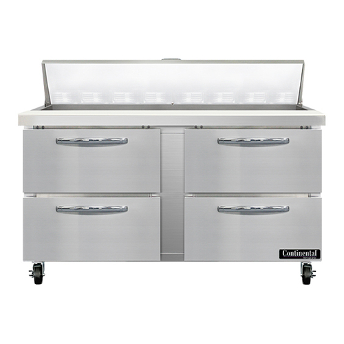 Continental Refrigerator SW60N16-D 60" W Two-Section Four Drawer Sandwich Unit