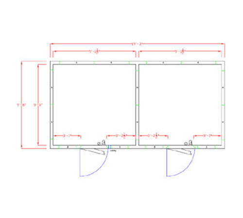 American Panel 10X20-O 231" W x 90" H Outdoor Acrylume Floor or Floorless Walk-In Combination Cooler/Freezer