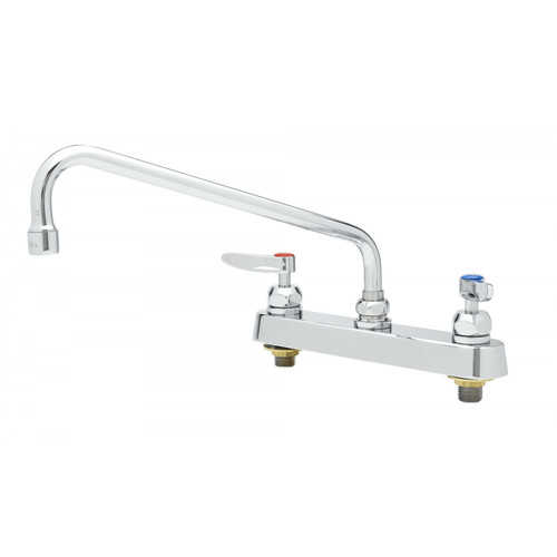T&S Brass B-1123-CR Faucet Workboard swivel deck mount 12"