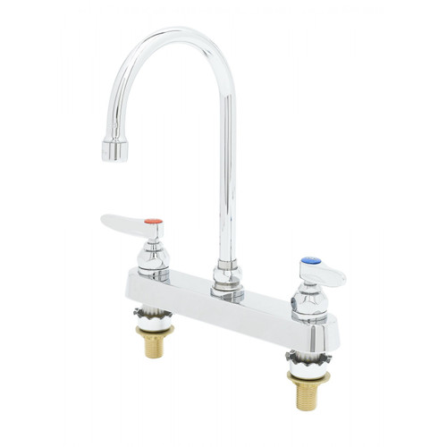 T&S Brass B-1142-XS Workboard Mixing Faucet deck mount 8"