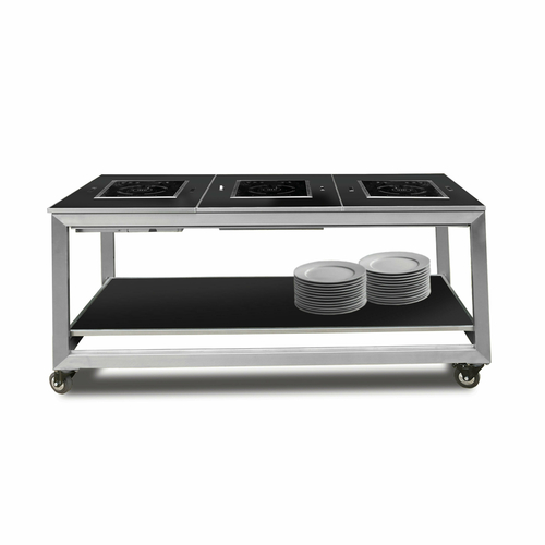 Eastern Tabletop HK945SIBKS Hub Induction Banquet Table