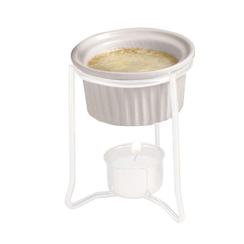 American Metalcraft RAM1 4 Oz. White Round Fluted Ceramic Ramekin