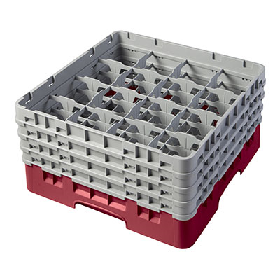 Cambro 16S800416 Camrack Glass Rack With (4) Soft Gray Extenders - 2 Cases