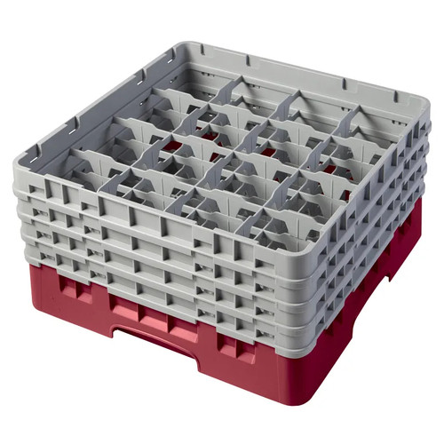 Cambro 16S800416 Camrack Glass Rack With (4) Soft Gray Extenders - 2 Cases