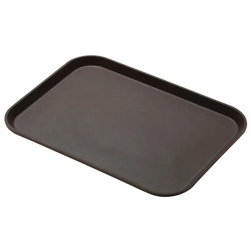 Cambro 1216CT138 12" x 16.31" Fiberglass Tavern Tan Rectangular Camtread Serving Tray - 12/Case