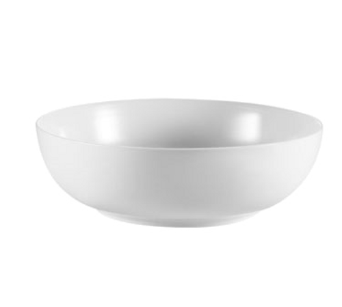CAC China MXS-12 12" Dia. 6.25 Qt. Super White Porcelain Round Catering Collection Mix Salad Bowl (6 Each Per Case)