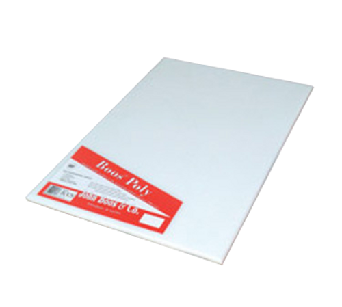 John Boos P1091 24" x 18" x 1/2" White Polyethylene Cutting Board