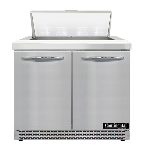 Continental Refrigerator D36N8-FB 36" W Two-Section Two Door Designer Line Sandwich Unit
