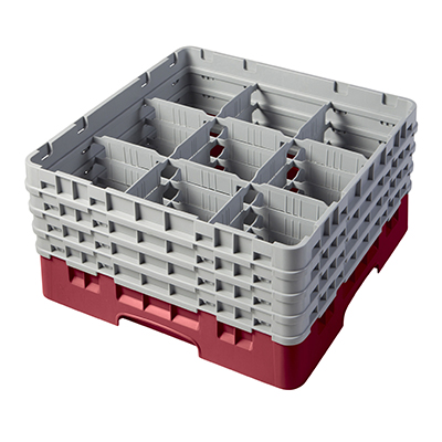 Cambro 9S800416 Camrack Glass Rack With Soft Gray Extender - 2 Cases