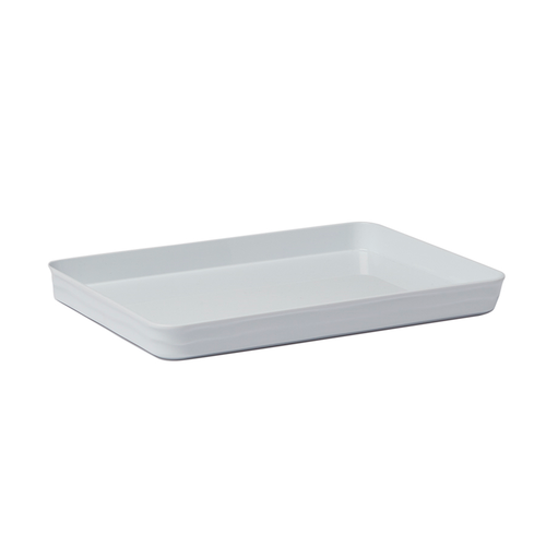 American Metalcraft BL11W Plastic White Rectangular Lid and Platter