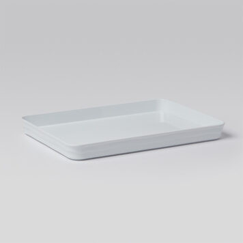 American Metalcraft BL11W Plastic White Rectangular Lid and Platter