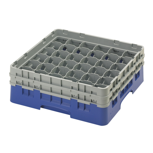 Cambro 36S434184 Camrack Glass Rack With (2) Soft Gray Extenders