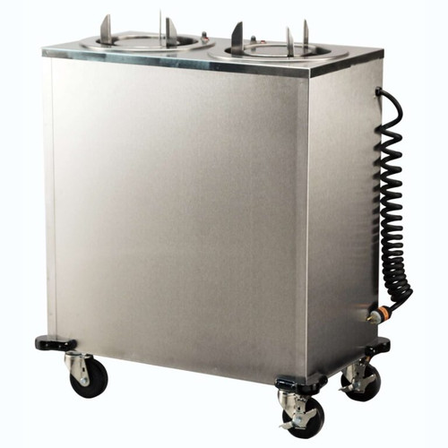 Lakeside 927 Adjust-a-Fit 30.63" W Stainless Steel Round Heated Dish Dispenser - 120 Volts