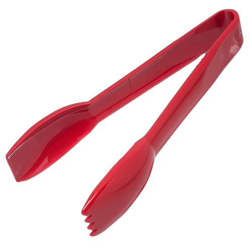 Carlisle 460605 6" L Plastic Red Carly Salad Tongs