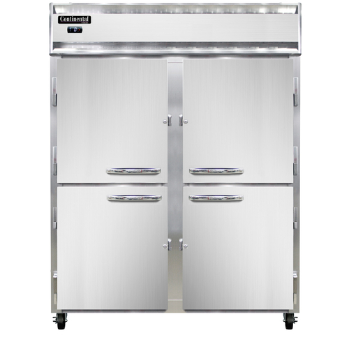 Continental Refrigerator 2FENSAHD 57" W Two-Section Solid Door Reach-In Extra-Wide Freezer - 115 Volts