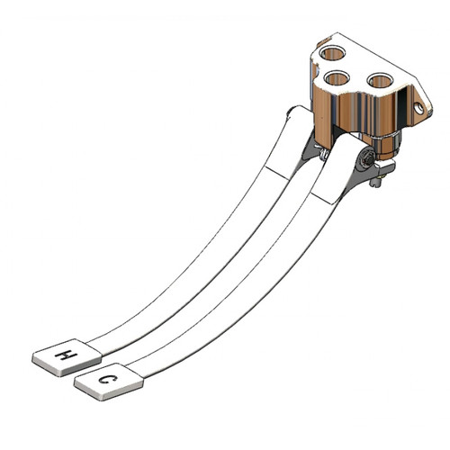 T&S Brass B-0504-SL Pedal Valve double wall mounted inlets on 2-1/2"