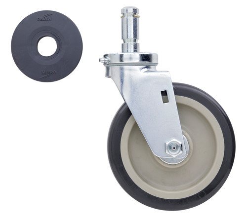 Metro 6Mp Super Erecta Stem Caster Swivel 6" Dia. 1-1/2" Face 400 Lb. Capacity Polyurethane Flat Wheel Tread