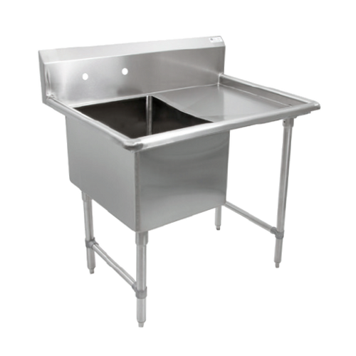 John Boos 1B18244-1D24R 1 Compartment Right Drain B Series Sink 46"W x 29-1/2"D x 44"H