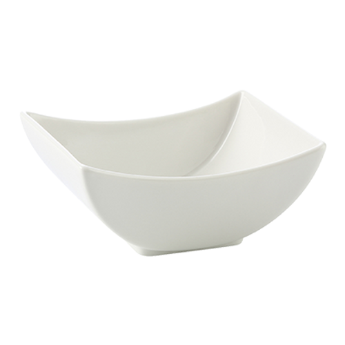 CAC China SHA-B42 1 Oz. Bone White Porcelain Rectangular Sushia Bowl (6 Dozen Per Case)