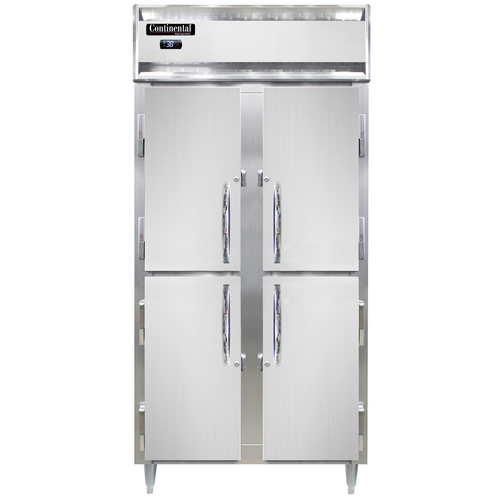 Continental Refrigerator D2RSENSAHD 36.25" W Two-Section Solid Door Reach-In Designer Slim Line Refrigerator