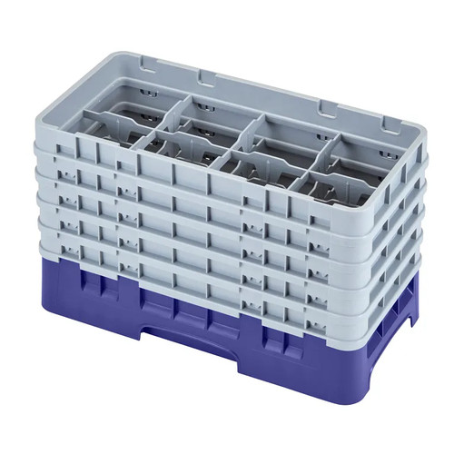 Cambro 8HS958186 Camrack Glass Rack With (5) Soft Gray Extenders - 2 Cases
